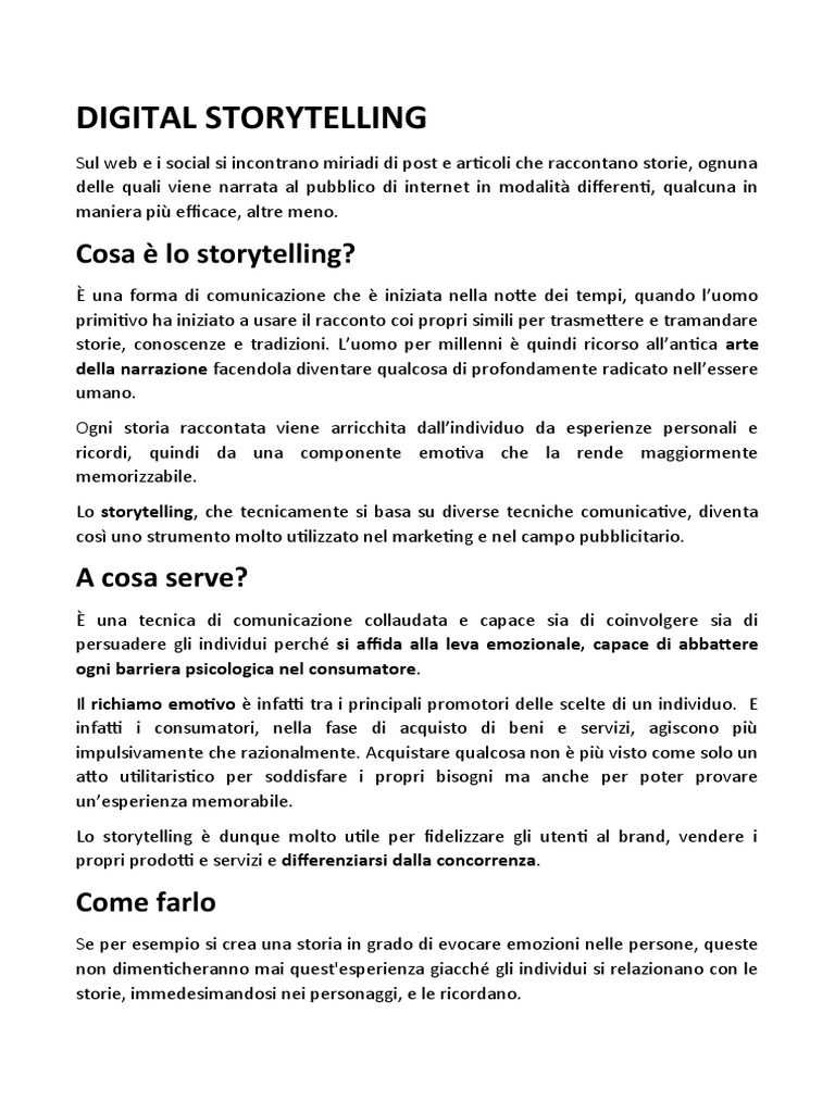 Digital Storytelling | PDF