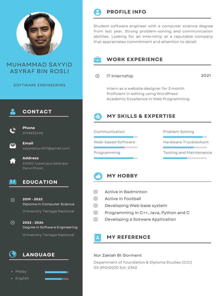 Software Engineering Student Profile | PDF | Computers