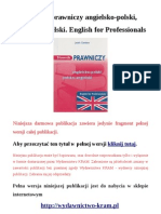 Słownik Prawniczy. Angielsko-Polski, Polsko-Angielski. English For Professionals