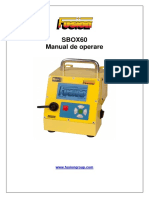 Manual de Utilizare Aparat Automat de Sudura Prin Electrofuziune SBOX60