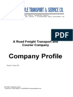 Company Profile: A Road Freight Transport and Courier Company