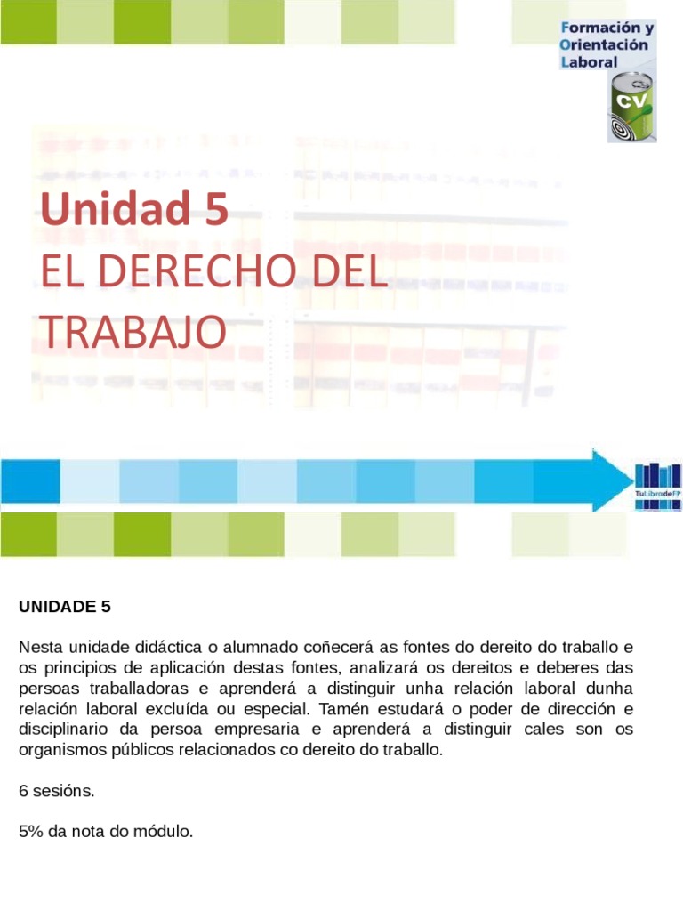 Fol 5 El Derecho Del Trabajo | PDF