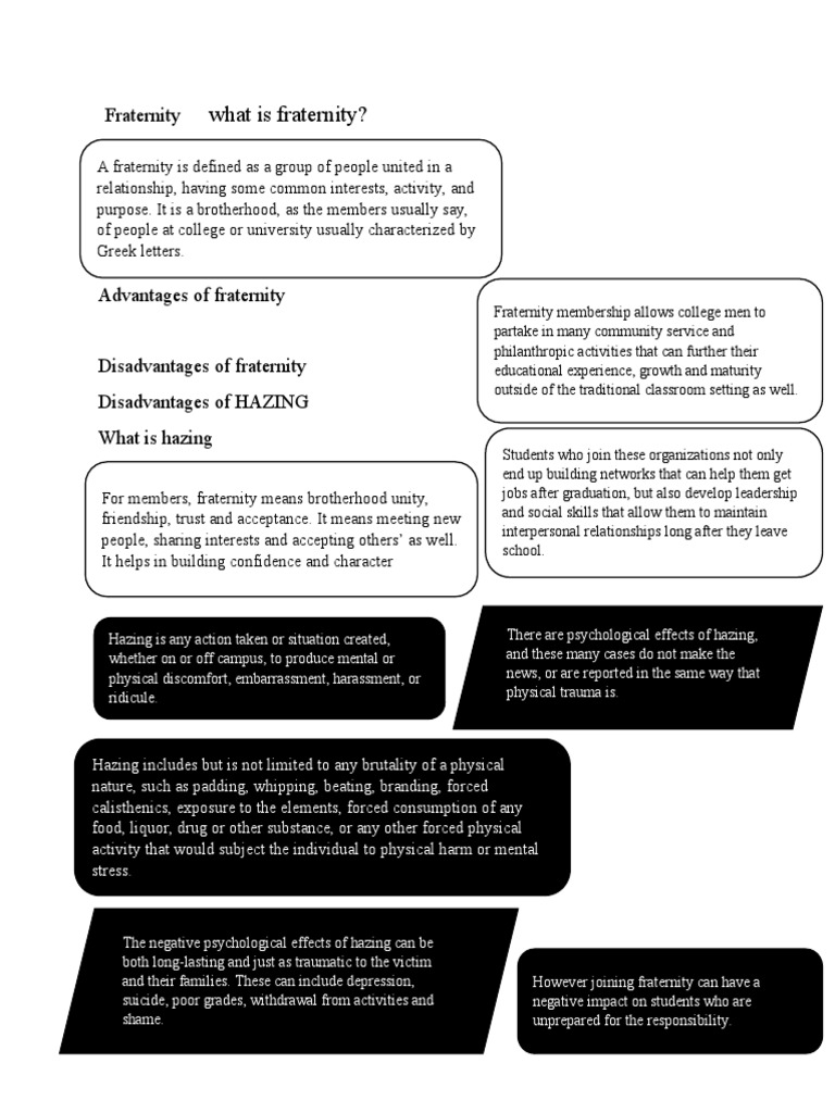 Fraternity What Is Fraternity PDF Psychological Trauma