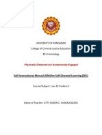 University of Mindanao Evidence Course Overview