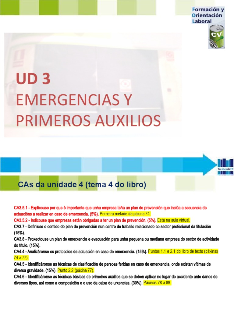 Plan de Emergencias y Primeros Auxilios | PDF | Emergencias Médicas ...