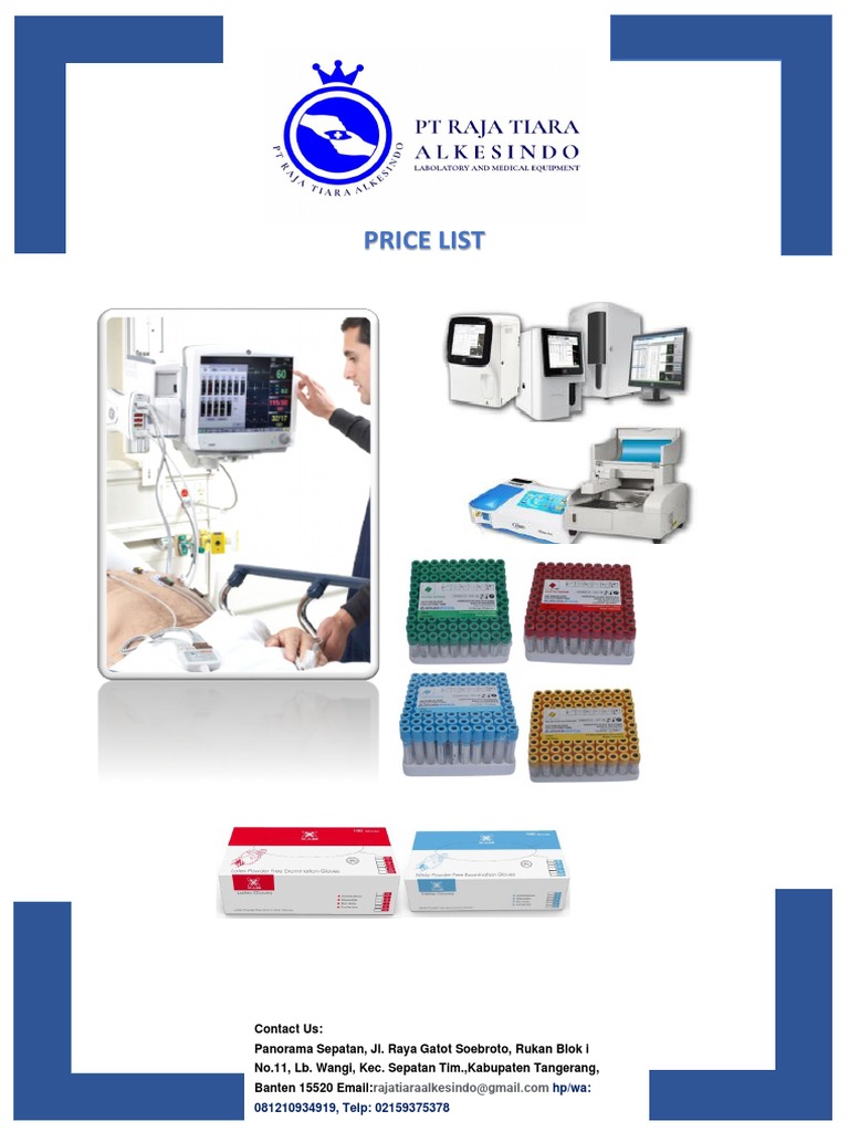 Daftar Harga Pt. Raja Tiara Alkesindo - 2022 | PDF | Medicine | Body Fluids