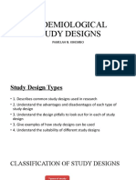 Epidemiological Study Designs: Pamelah N. Kihembo