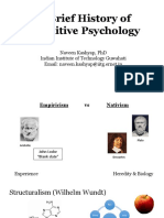 A Brief History of Cognitive Psychology