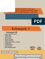 Analisis Pendapatan Negara Indonesia Kota Bogor Provinsi Jawa Barat Dengan Metode Kuantitatif