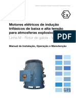 Motores elétricos de indução trifásicos de baixa e alta tensão para atmosferas explosivas - Manual de instalação