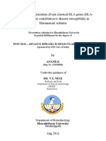 Molecular Characterization of Non Classical HLA Genes (HLA-G & E) and Their Contribution To Disease Susceptibility in Rheumatoid Arthritis