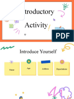 Introductory Activity: Let's Get Started