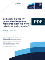 Do Brazil's Covid-19 Government Response Measures Meet The WHO's