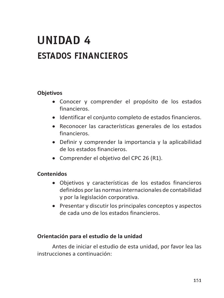 Unidad 4-Estados Financieros | PDF | Contabilidad | Estado financiero