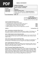 Syllabus - Control of Electric Drives