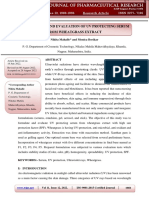 Formulation and Evaluation of Uv Protecting Serum