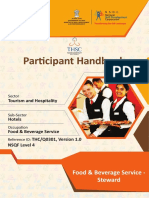 Par Cipant Handbook: Food & Beverage Service - Steward