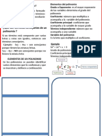 Elementos polinomio grado coeficiente término