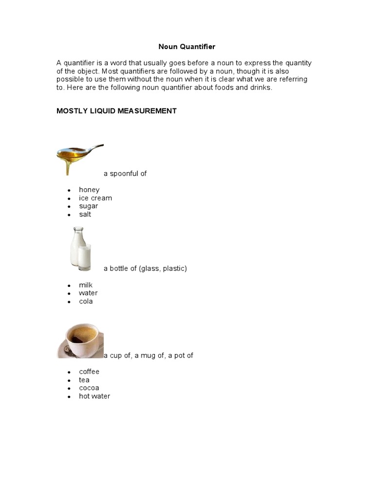 Food Measurement Quantifiers Explained | PDF