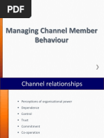 Channel Member Behaviour