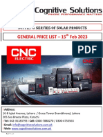 General Price List - 15 Feb 2023: Supply & Servies of Solar Products