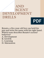 Child and Adolescent Development Drills