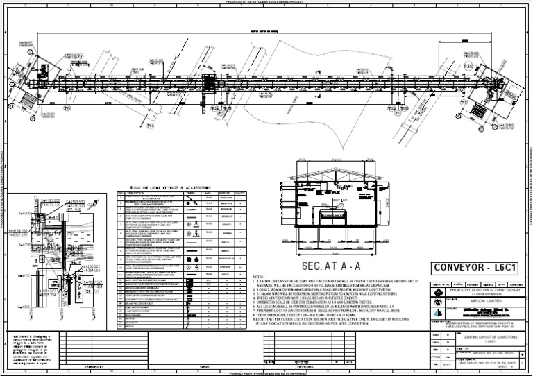 Lighting Layout for Conveyor L6C1 | PDF