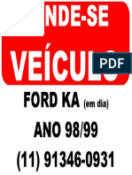Veículo: Ford Ka ANO 98/99 (11) 91346-0931