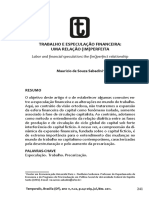 Finanças, trabalho e precarização