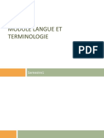 Module Langue Et Terminologie: Semestre1