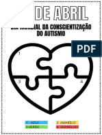 Dia Mundial Da Conscientização Do Autismo: 02 de Abril