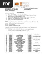 22 April, 2023 Section: K22Pu: S.No Reg No Name Rollnumber Project Title