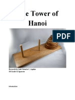 The Tower of Hanoi: Research by Jodi Victoria C. Aquino of Grade 11 Sparrow