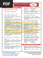 Answer Sheet of RATIO AND PROPORTION CLASS SHEET