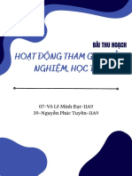 Hoạt ĐộNg Tham Gia Trải NghiệM, Học TậP