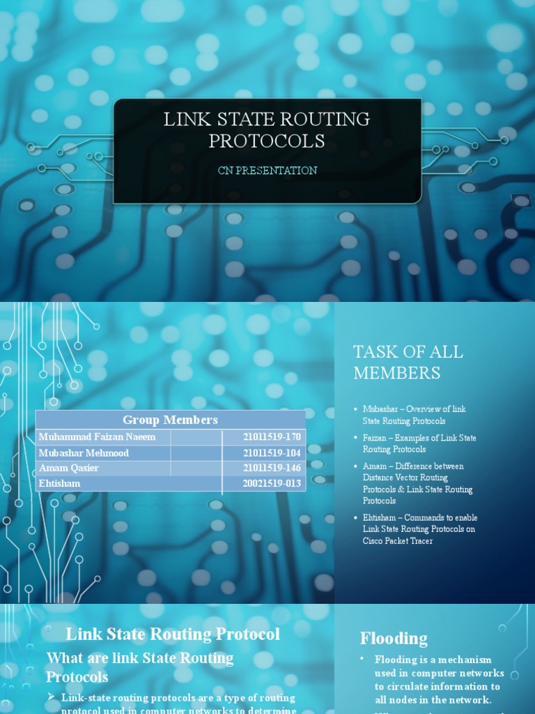 Link State Routing Protocols: CN Presentation | PDF | Routing ... image.