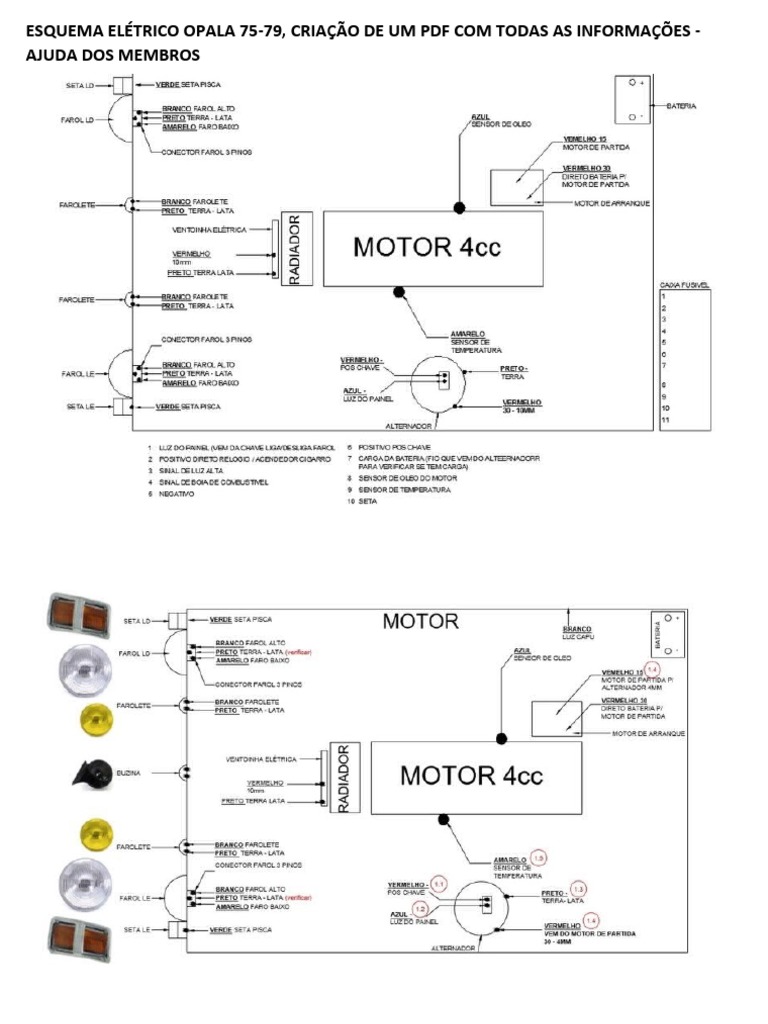 Esquema Eletrico Opala 75 A 79 - Compress | PDF, image size:768x1024