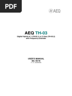 AEQ TH-03 Users Manual