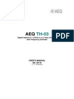 AEQ TH-03 Users Manual