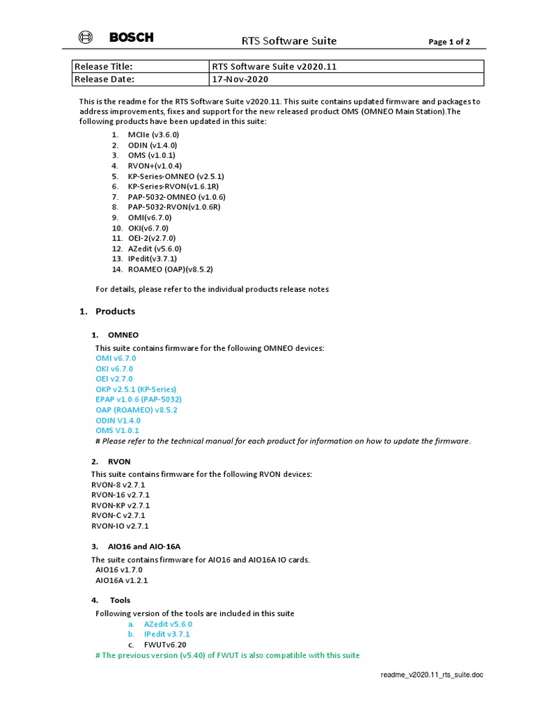 RTS Software Suite v2020.11 Overview | PDF | 64 Bit Computing | Computing