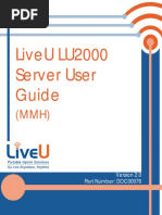 Liveu Lu2000 Server User Guide: Part Number: Doc00076