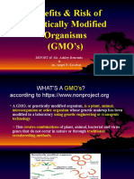 Benefits & Risk of Genetically Modified Organisms (GMO's)