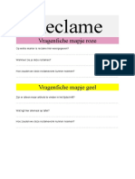 Reclame: Vragenfiche Mapje Roze