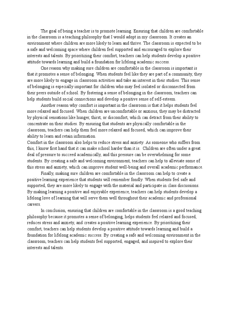 The goal of being a teacher is to promote learning pdf teachers