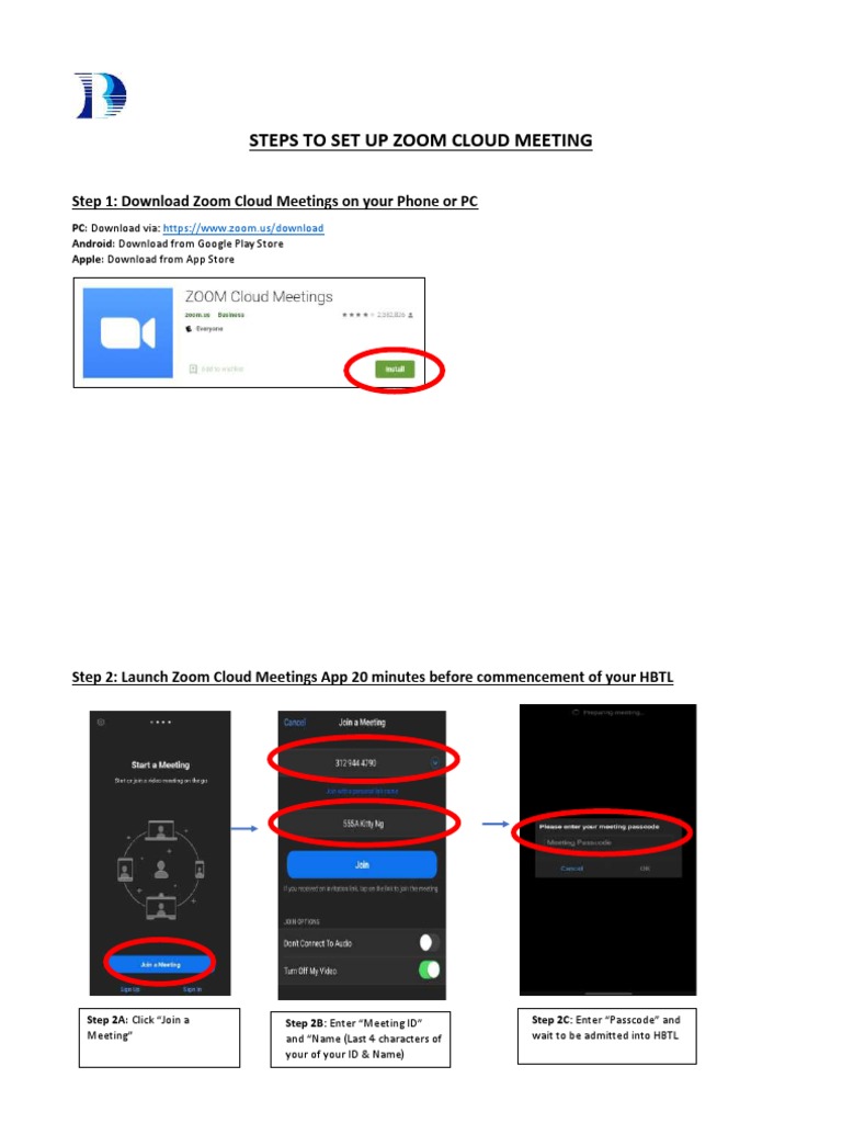 How to Set Up Zoom Cloud Meetings | PDF