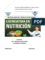 Material de Metodologia Del Trabajo Intelectual. Nutricion-Utic