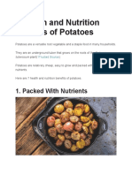 7 Health and Nutrition Benefits of Potatoes: 1. Packed With Nutrients