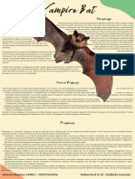 Vampire Bat Morphology and Feeding Adaptations