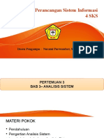 Analisa Dan Perancangan Sistem Informasi 4 SKS: Dosen Pengampu: Nuraini Purwandari, ST., MMSI