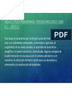 México. Época Prehispánica. Periodo Preclásico (1800 A.C. - 200 D.C.)